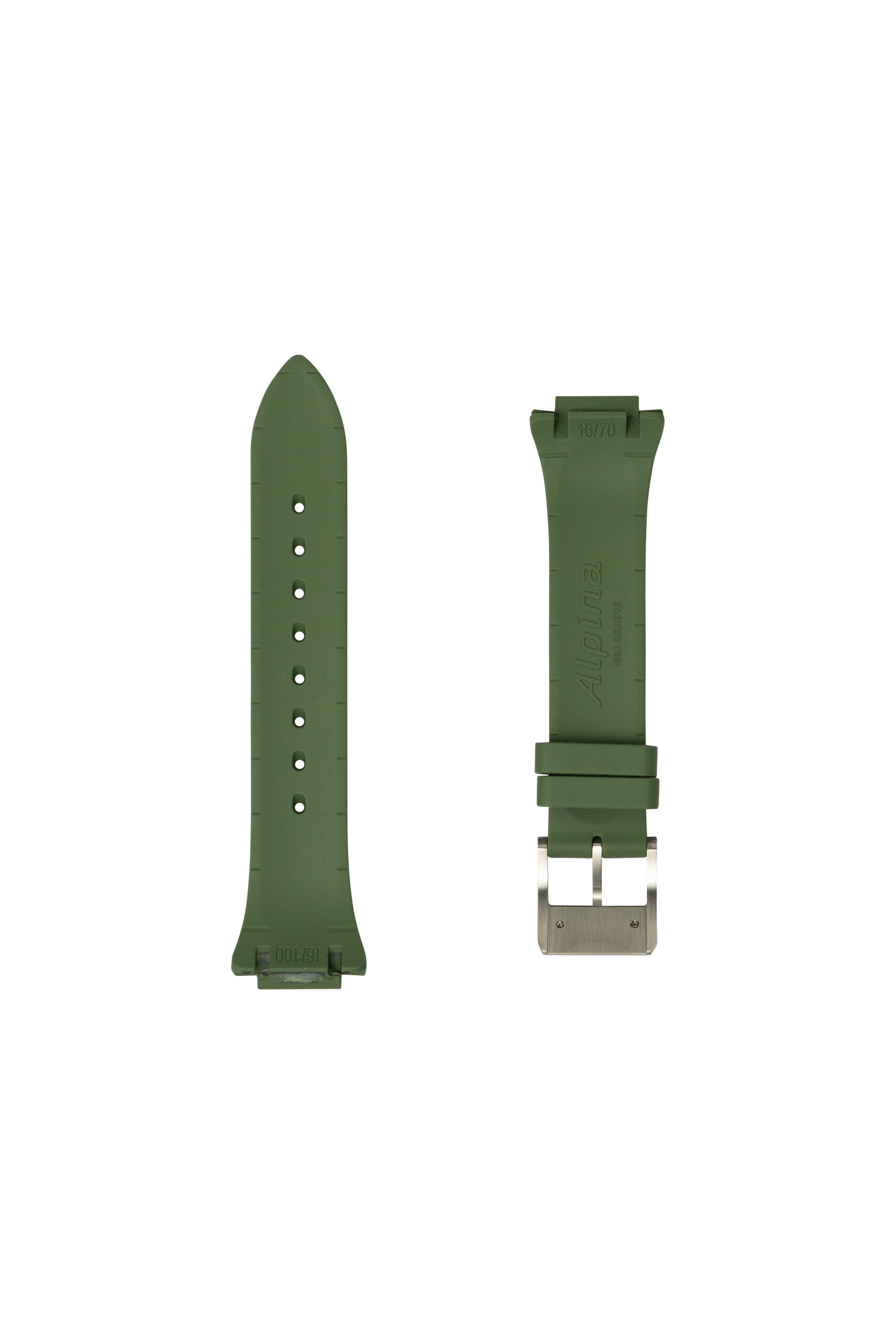 Khaki Rubber Strap - 22 mm - Alpina Watches
