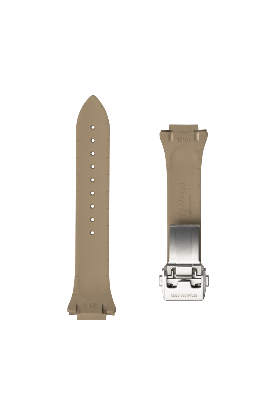 Beige Rubber Strap - 21 mm - Alpina Watches