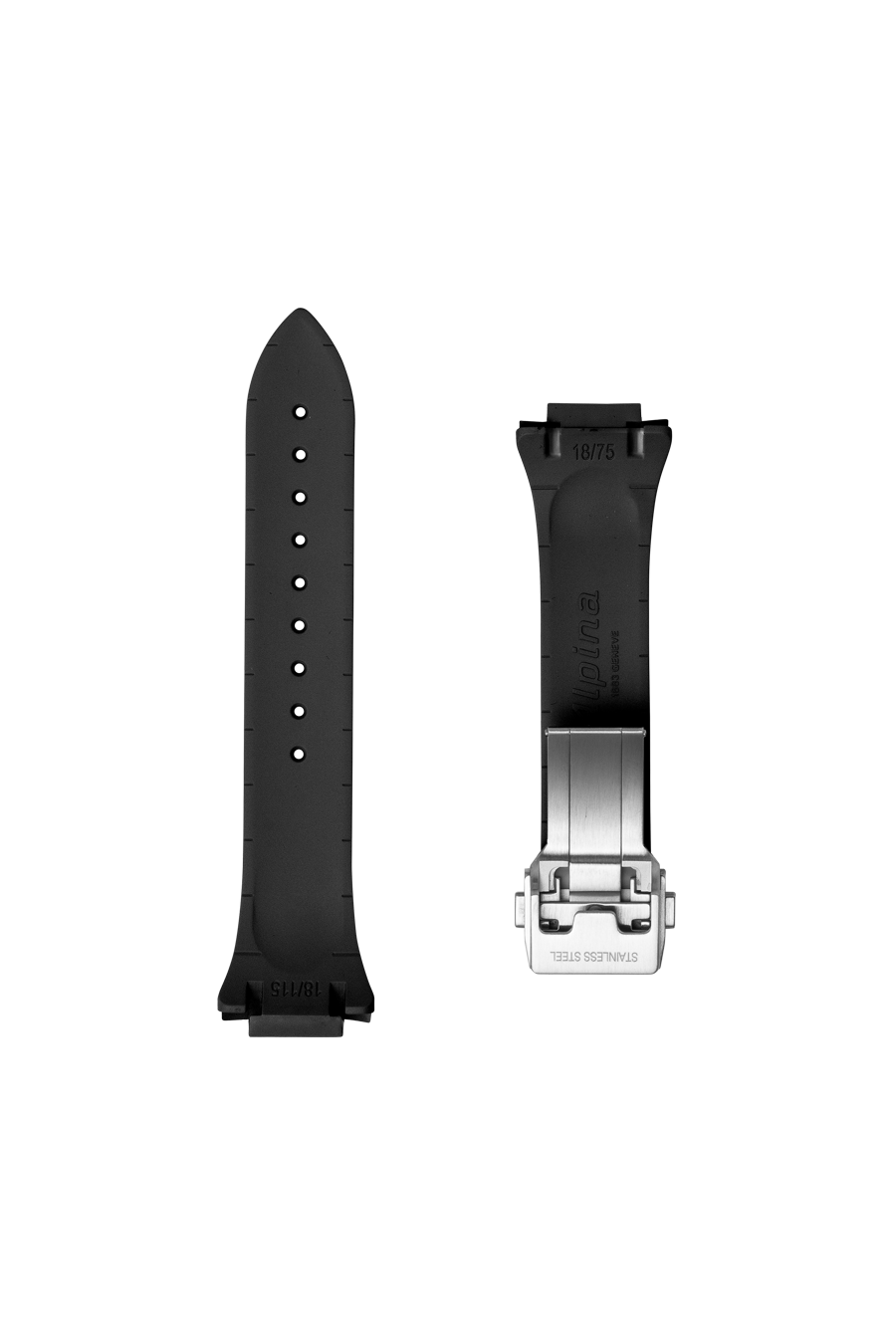 Black Rubber Strap - 21 mm - Alpina Watches
