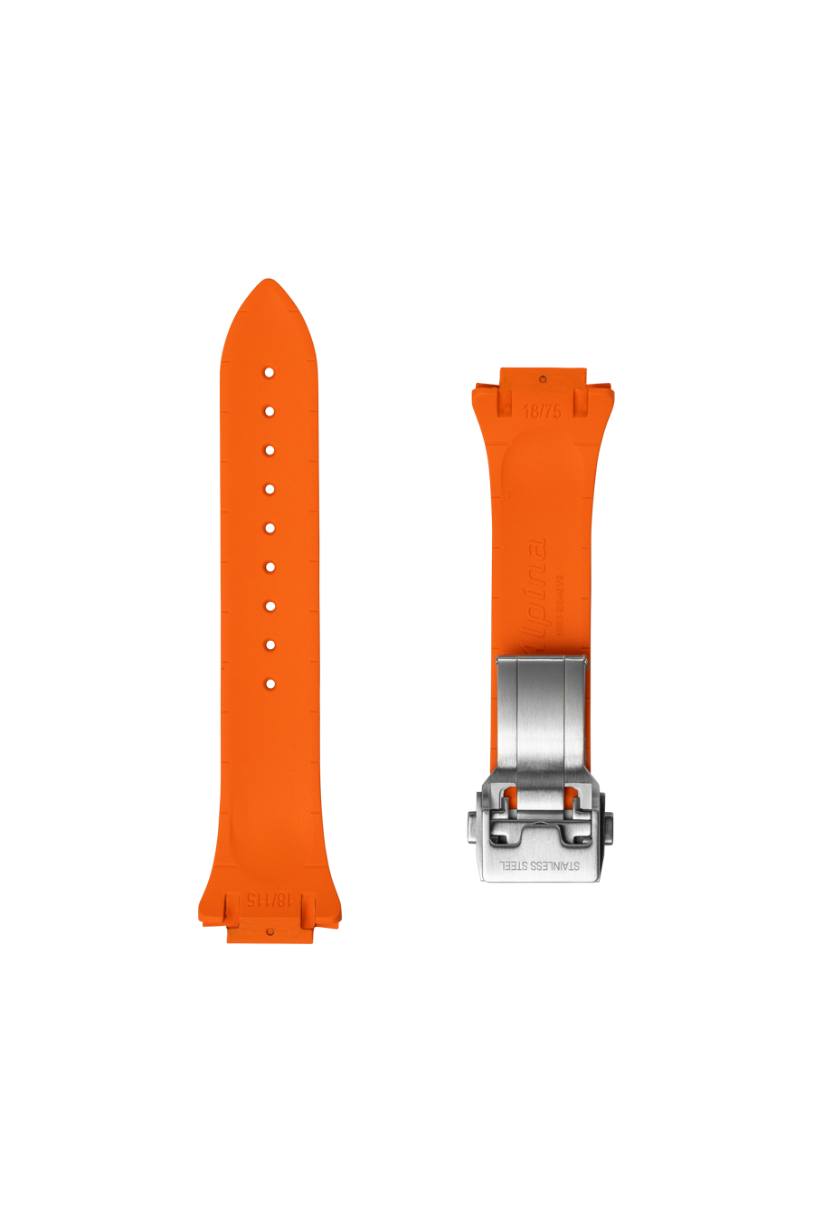 Orange Rubber Strap - 21 mm - Alpina Watches