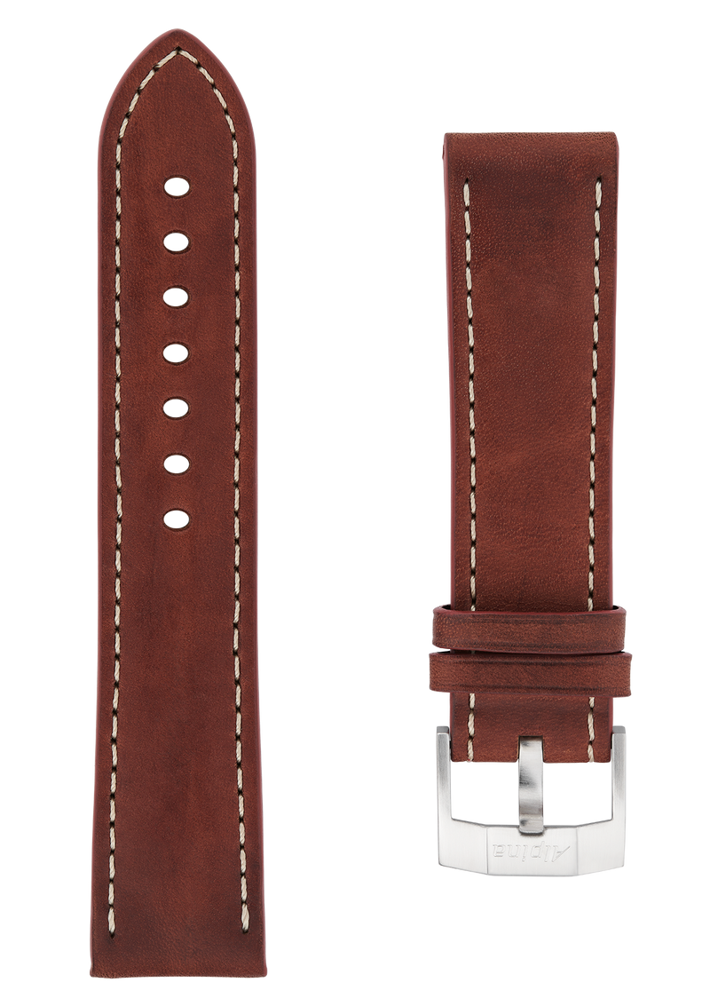 22MM - Brown Calf Leather Strap