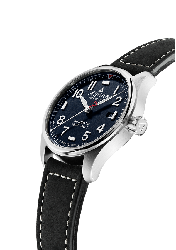 Automatic Matte Dark Blue | Startimer Pilot | Alpina Watches