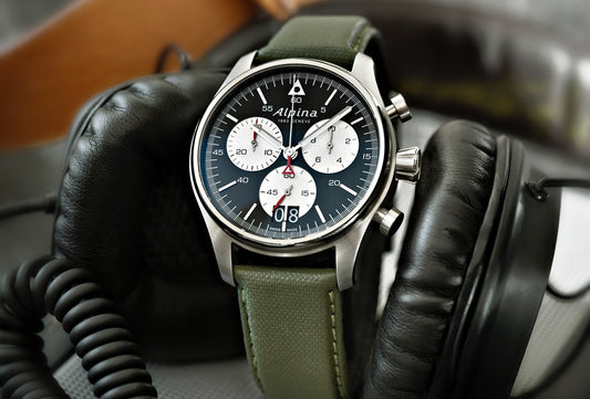 THE NEW ALPINA STARTIMER PILOT BIG DATE PROFESSIONAL PILOT WATCHES