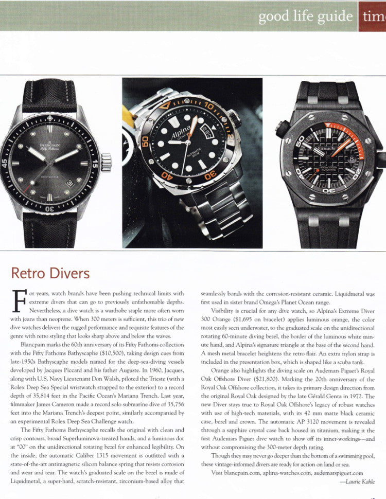 ALPINA IN CIGAR AFICIONADO