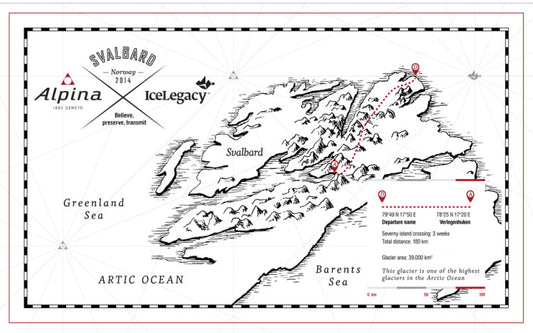 THE MAIN SPITZBERGEN GLACIER SUCCESSFULLY CROSSED