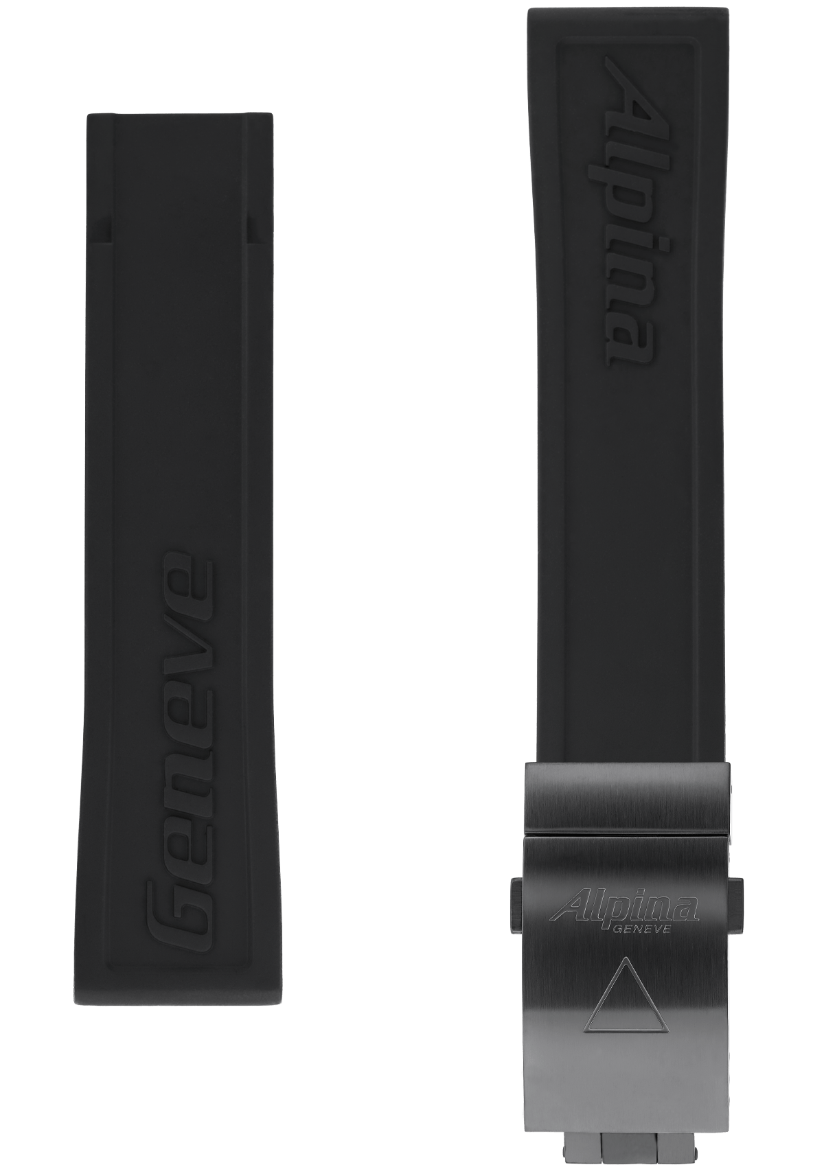 22mm - Black Silicon Strap - Alpina Watches