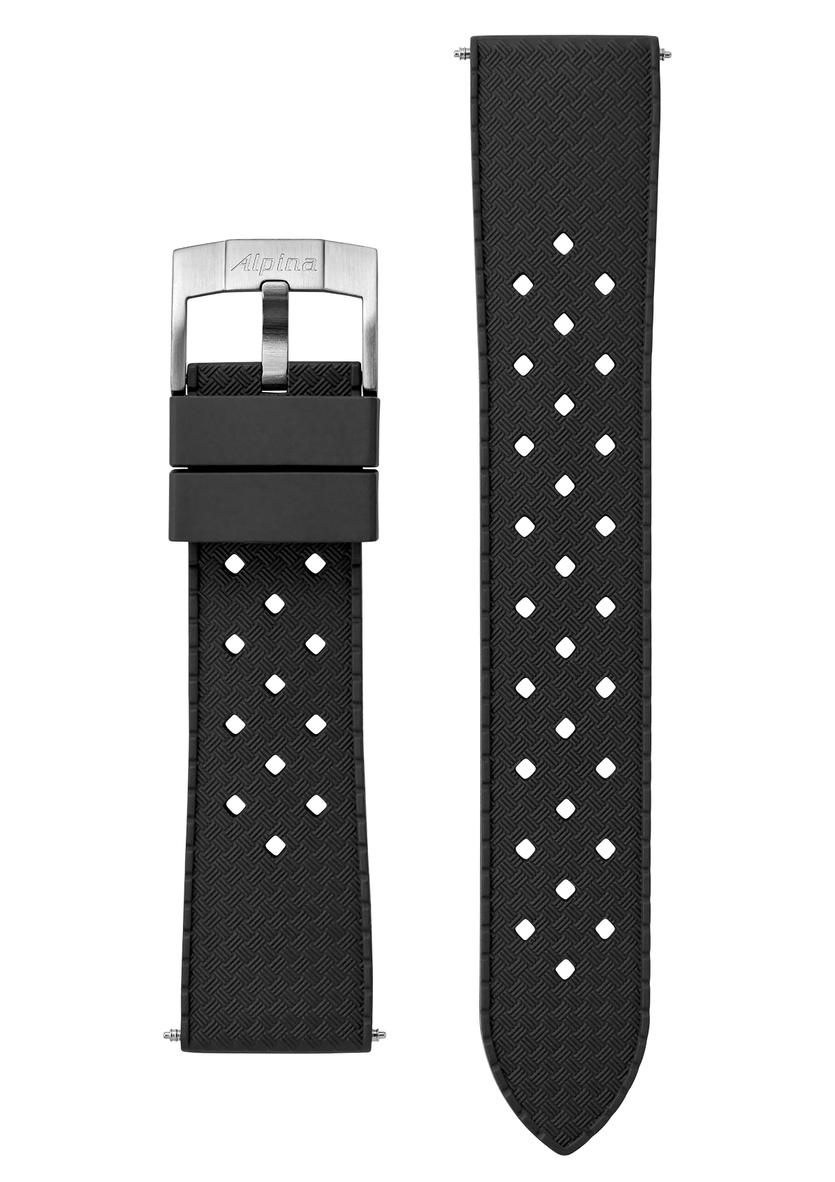 22MM - Black Silicon Strap - Alpina Watches