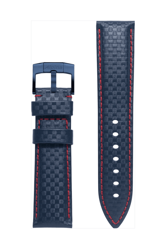 22MM - Blue Calf Leather Strap - Alpina Watches