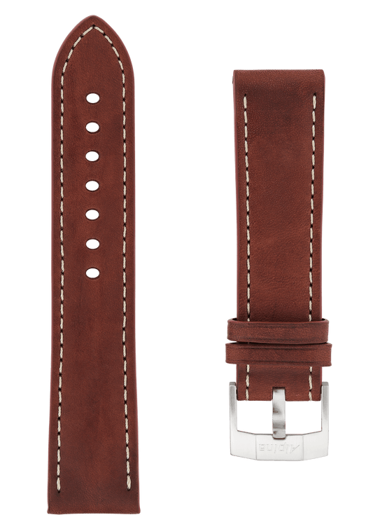 22MM - Brown Calf Leather Strap - Alpina Watches