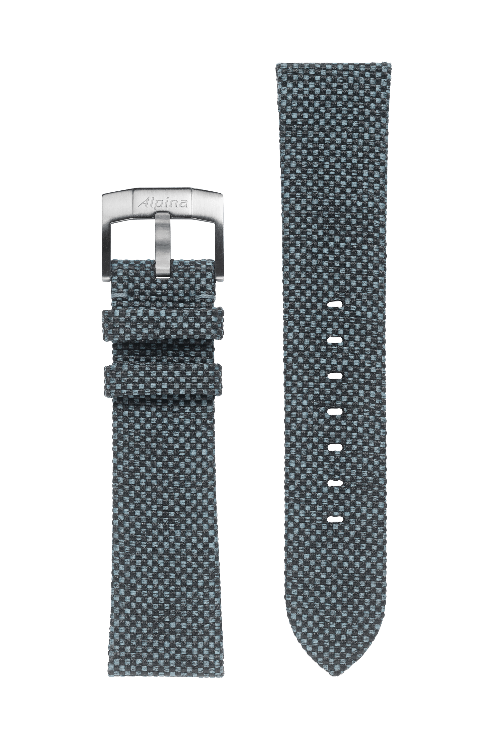 22MM - Grey & black RPT (Recycled plastic bottles) Strap - Alpina Watches