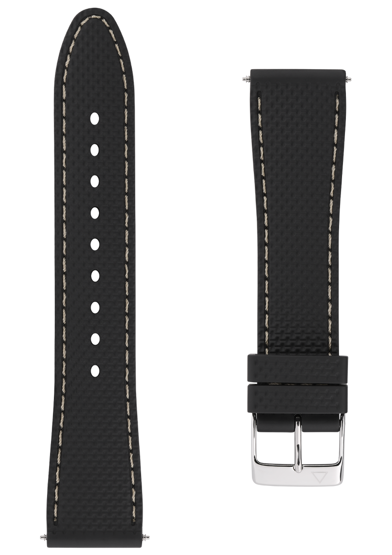 Black Rubber Strap - 21 mm - Alpina Watches
