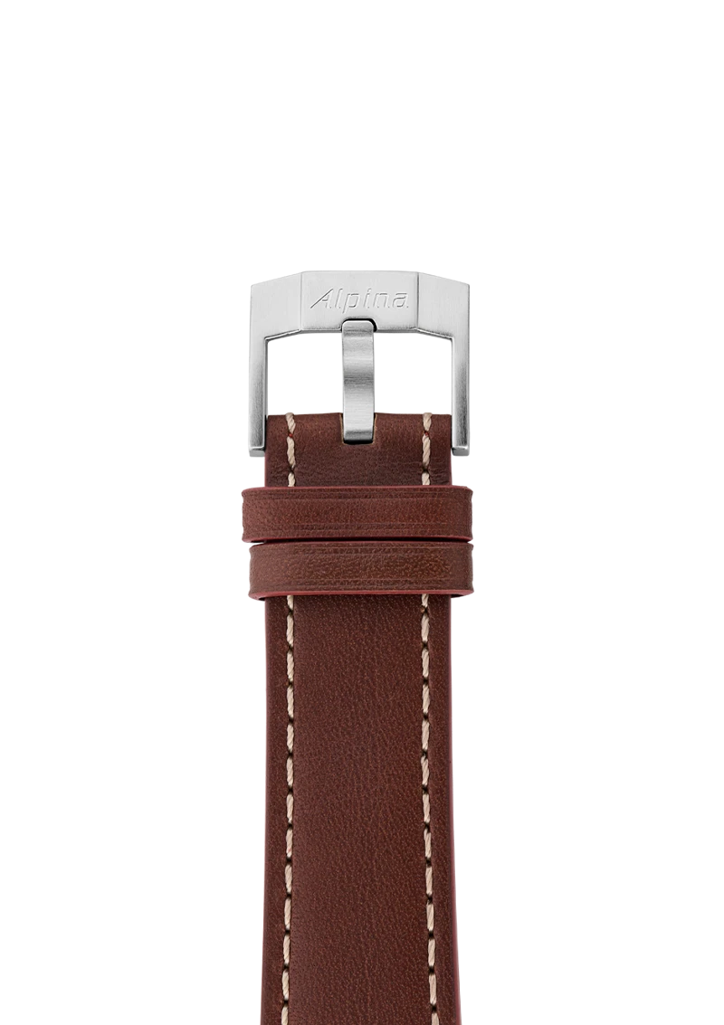 Black Calf Leather Strap - 22 mm - Alpina Watches