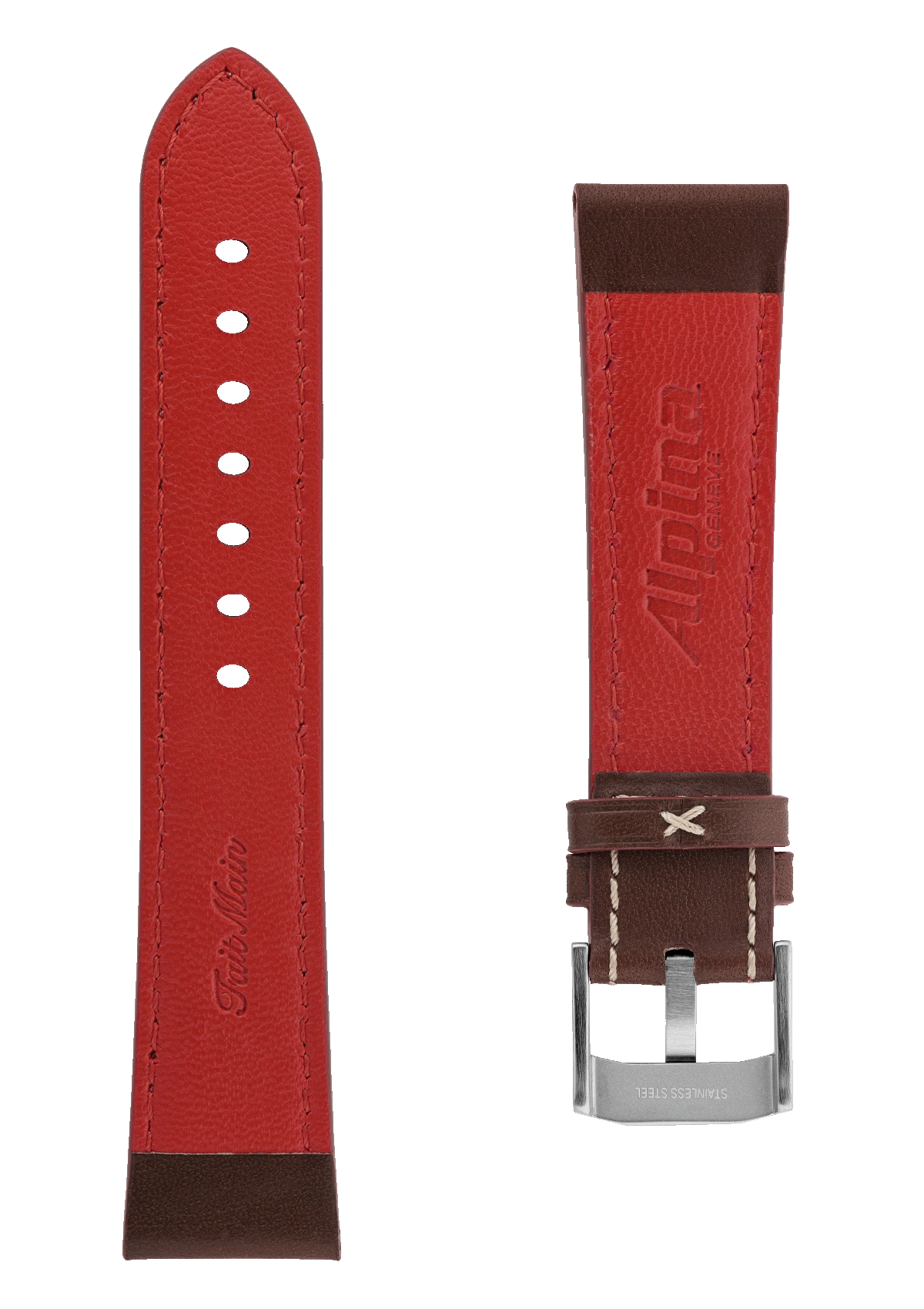 Black Calf Leather Strap - 22 mm - Alpina Watches