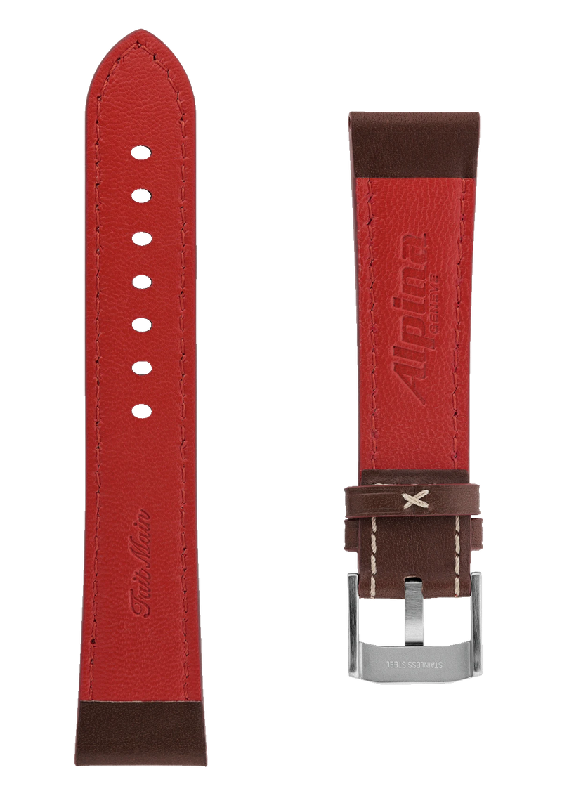 Black Calf Leather Strap - 22 mm - Alpina Watches