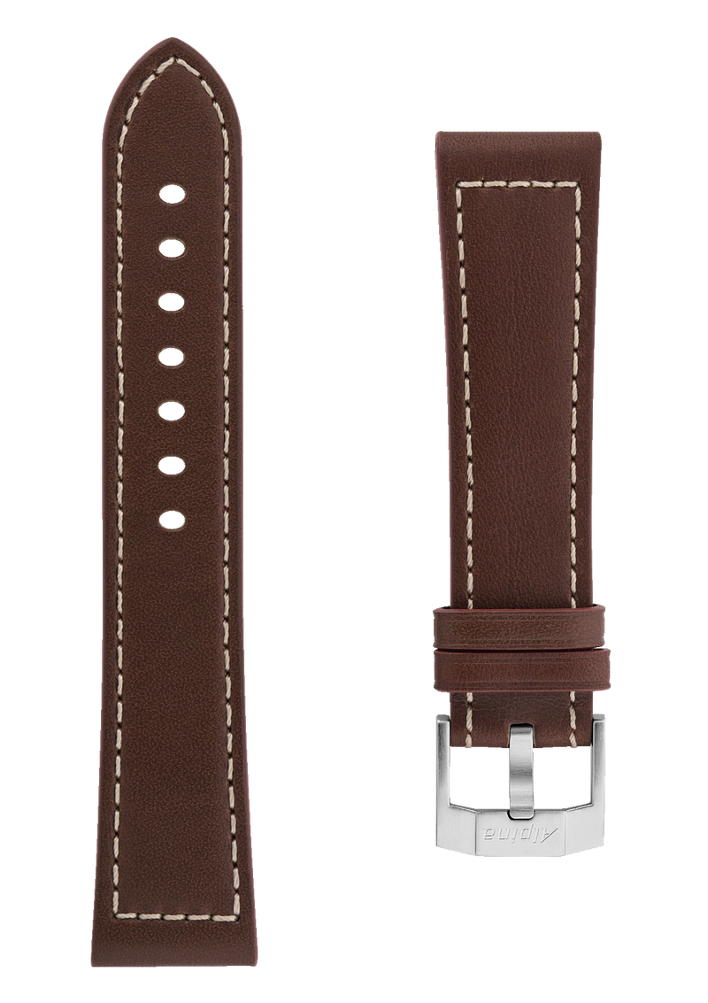 Black Calf Leather Strap - 22 mm - Alpina Watches