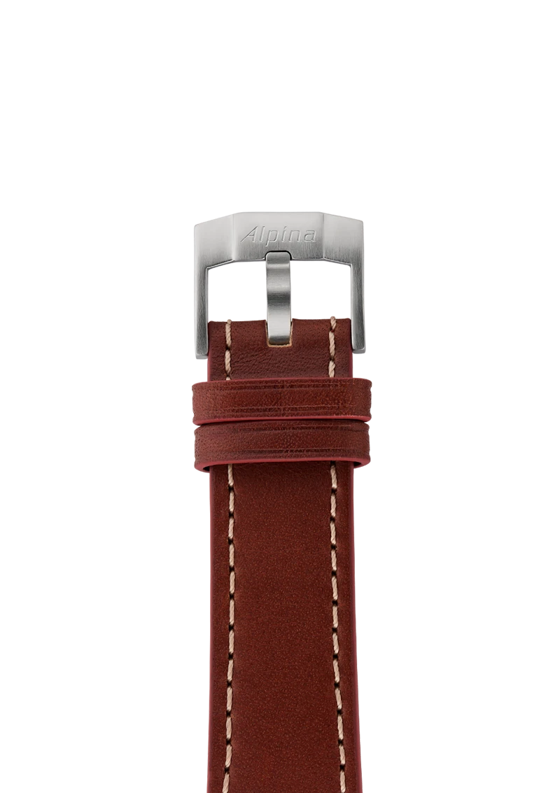 Calf Leather with Crocodile Pattern Embossing Strap  - 21mm - Alpina Watches