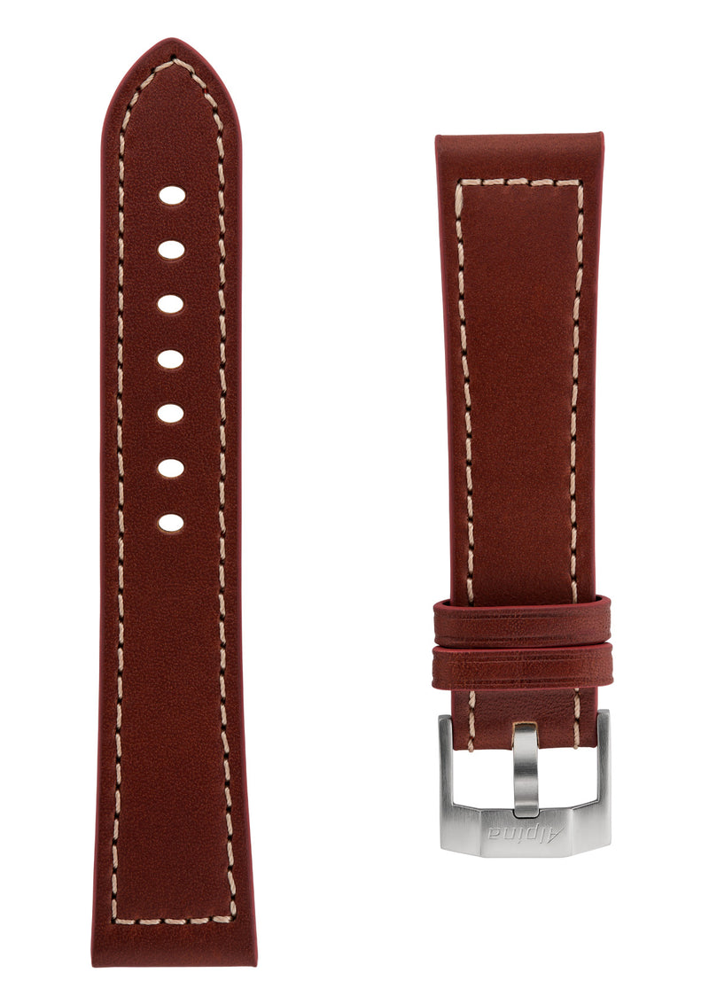 Calf Leather with Crocodile Pattern Embossing Strap  - 21mm - Alpina Watches