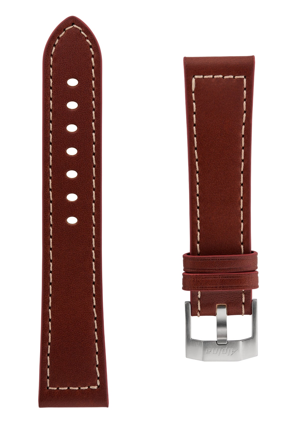 Calf Leather with Crocodile Pattern Embossing Strap  - 21mm - Alpina Watches