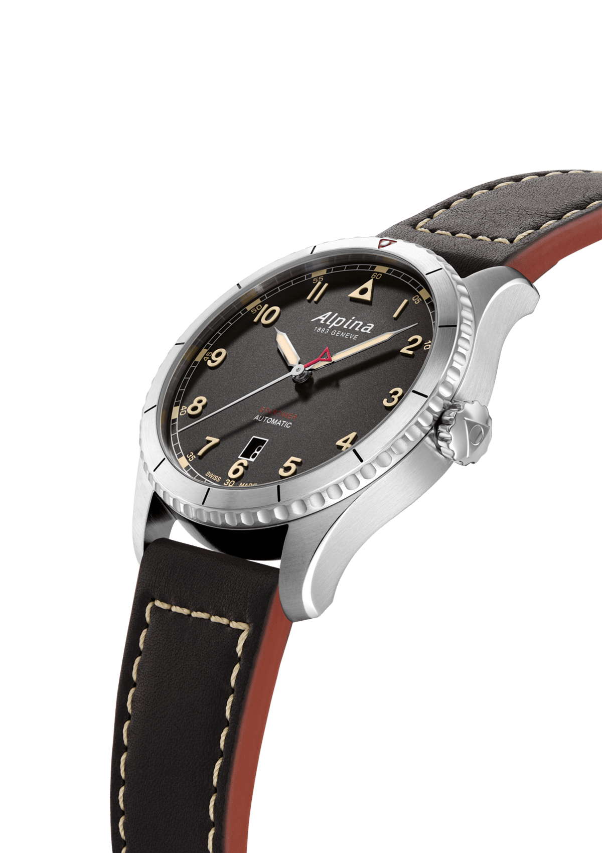 Alpina Startimer Pilot Automatic Cuir Noir AL-525BBG4S26