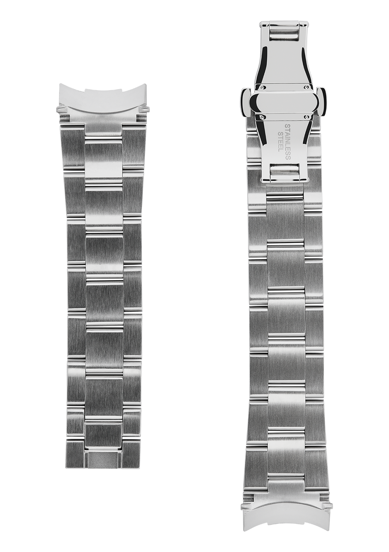 21MM - Silver Stainless Steel Strap