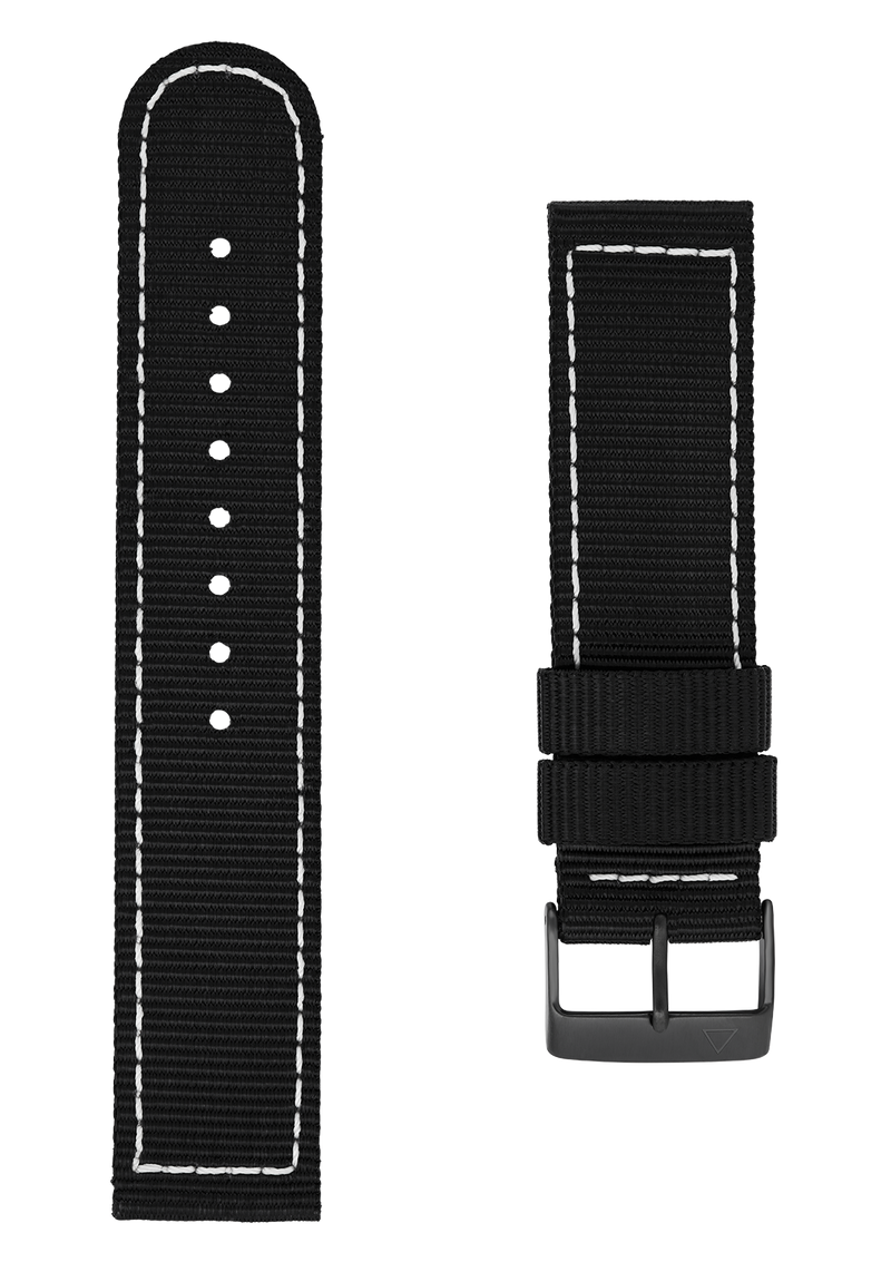 21MM - Bracelet nylon noir