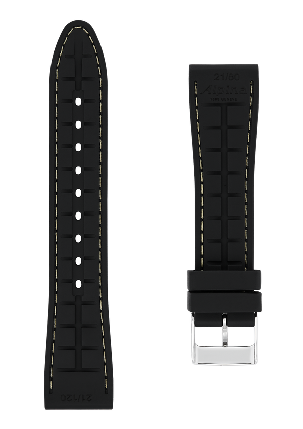 21MM - Bracelet en silicone noir