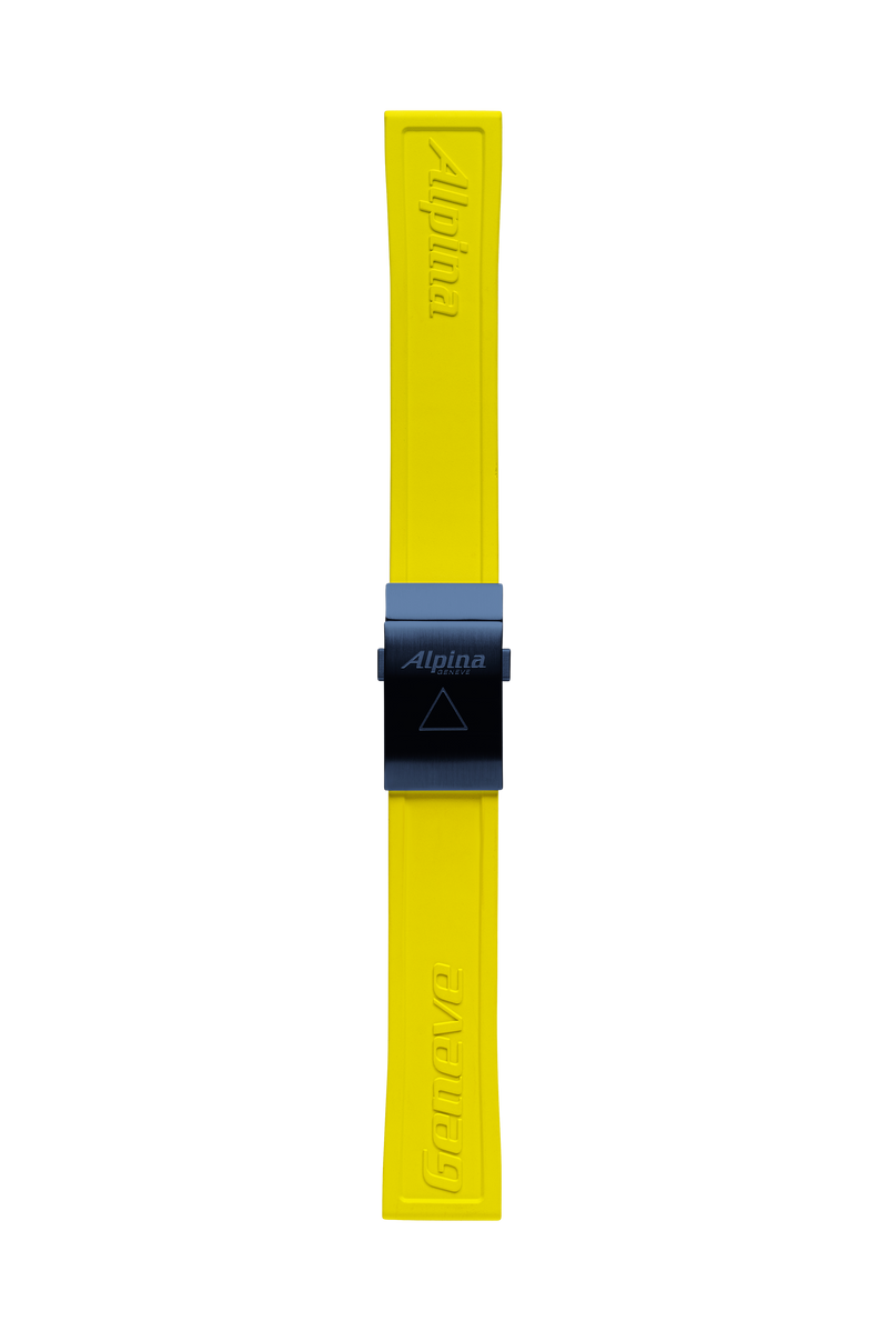 22MM - Bracelet en silicone jaune