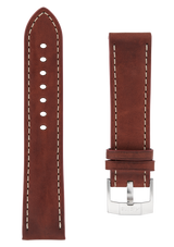 22MM - Bracelet cuir veau brun
