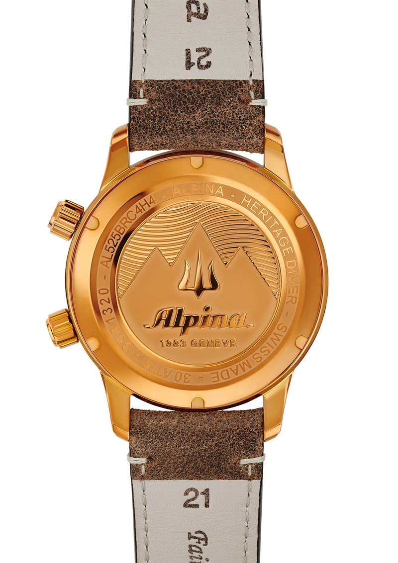 Seastrong Diver Heritage Brown | Gold-Plated | Alpina Watches